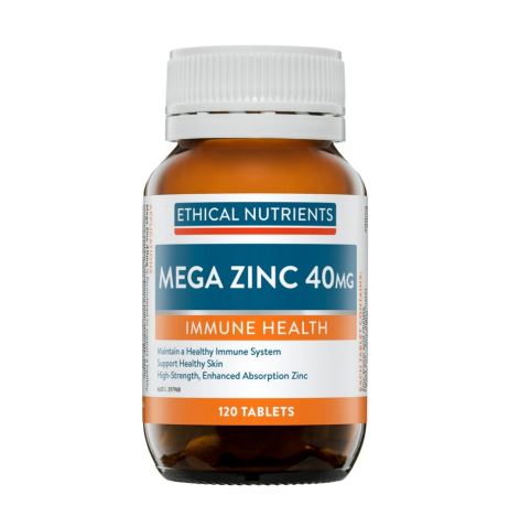 Ethical Nutrients Mega Zinc 40mg Tablets
